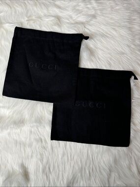 Gucci Black Drawstring Dust Bags (Pair)